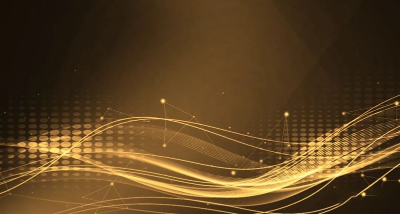 金色线条粒子光效背景图PSD海报模板 图片素材 sucaiwan.com