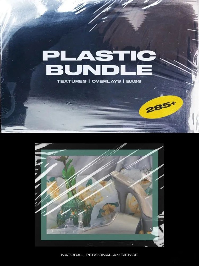 透明塑料薄膜叠层褶皱质感亮膜免扣PNG素材 图片素材 sucaiwan.com