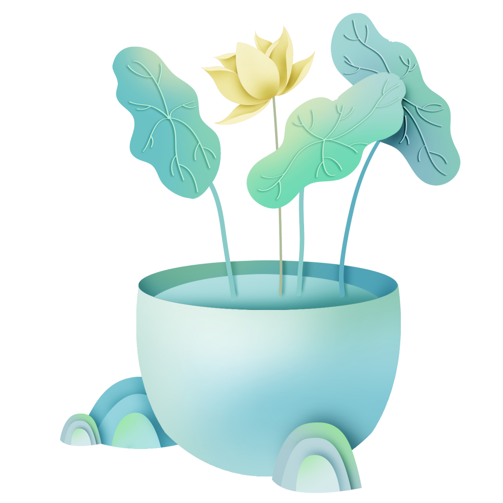 中国风复古烟青色清新山水剪纸元素景色PNG免扣素材 图片素材 sucaiwan.com