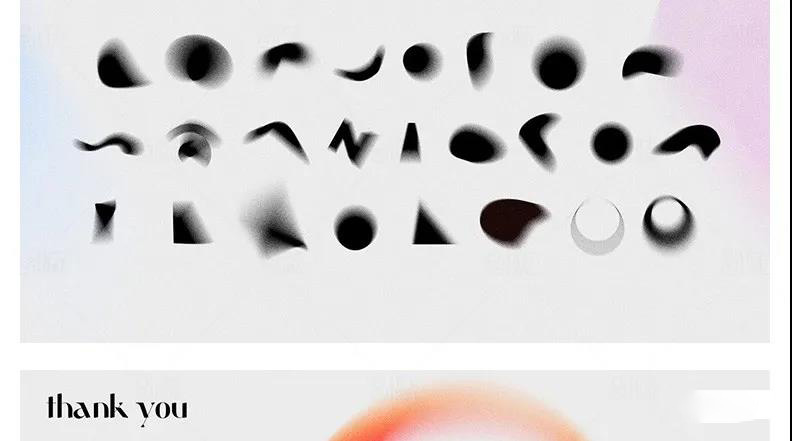 潮流复古抽象渐变模糊颗粒噪点纹理肌理海报背景光晕底纹设计素材 图片素材 sucaiwan.com