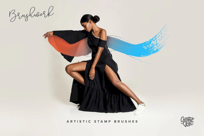 笔刷资源-水彩和丙烯酸颜料ps和procreate艺术印章笔刷合集 笔刷资源 sucaiwan.com