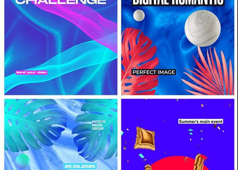 潮流抽象摇滚嘻哈图片手势艺术酸性海报背景PSD设计模板 图片素材 sucaiwan.com