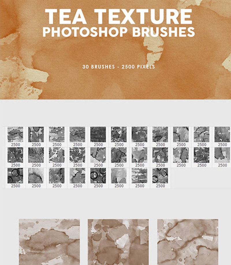 3000款Photoshop艺术肌理背景绘画笔刷 笔刷资源 sucaiwan.com