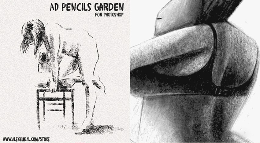 PS笔刷-素描铅笔炭笔Photoshop插画笔刷资源下载 笔刷资源 sucaiwan.com