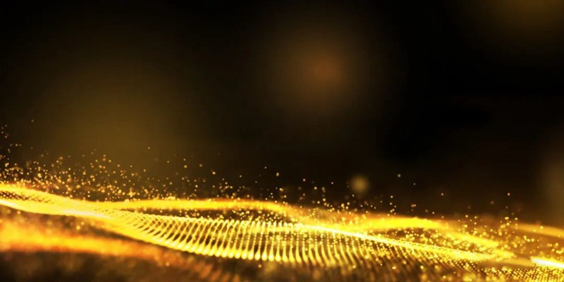 金色线条粒子光效背景图PSD海报模板 图片素材 sucaiwan.com