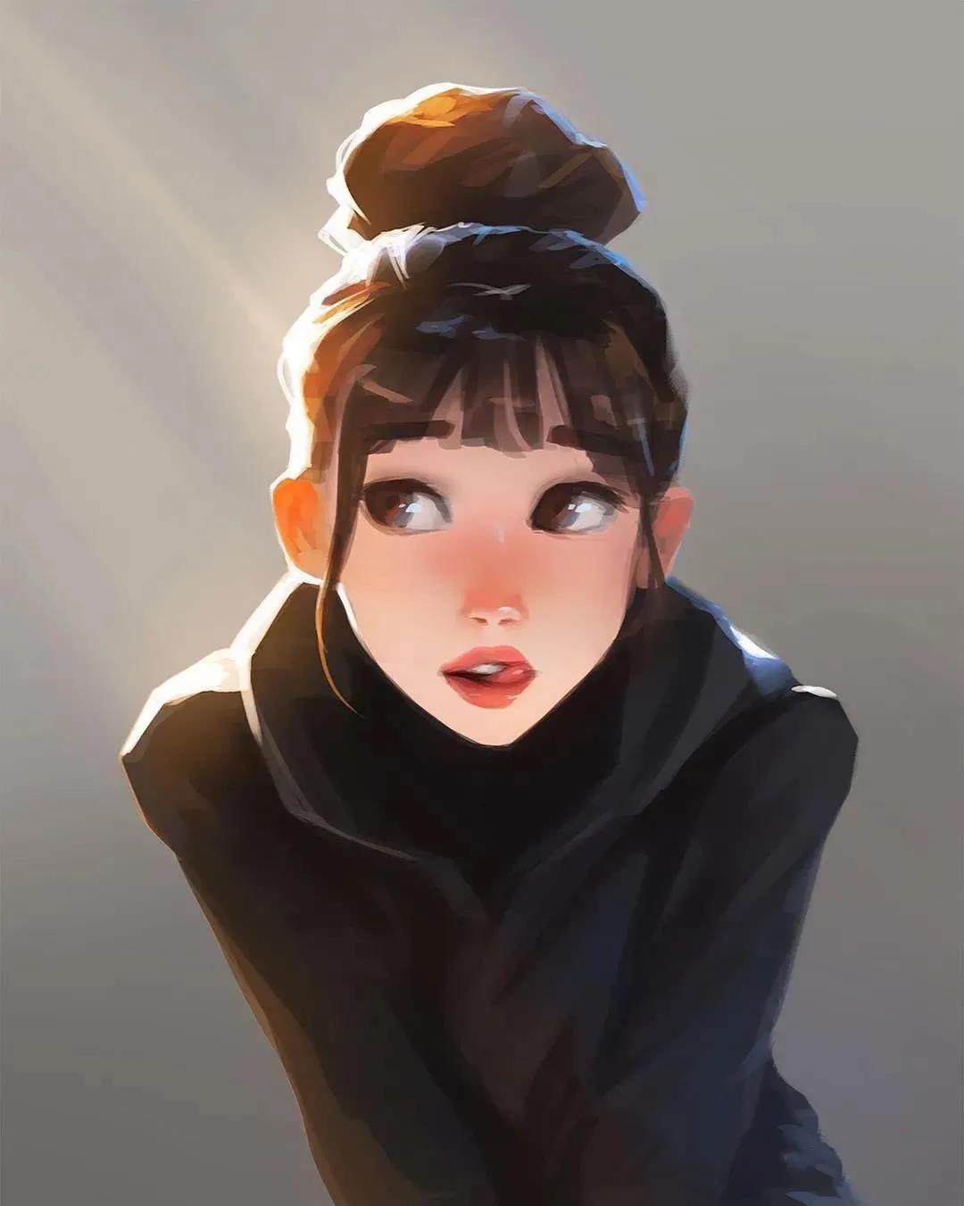 大佬笔下的率真女生作品459张+大佬的画人像专用2.0笔刷26款 图片素材 第7张-素材湾丨精选海外优质设计素材资源 大佬笔下的率真女生作品459张+大佬的画人像专用2.0笔刷26款 图片素材 sucaiwan.com