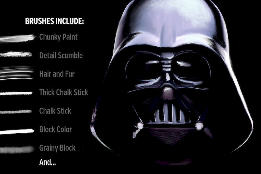 Procreate笔刷-照片油漆人像毛发绘画笔刷素材资源 笔刷资源 sucaiwan.com