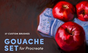 Procreate笔刷-水粉油漆画笔颜料笔刷套装下载