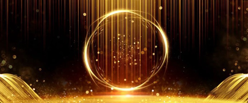 金色线条粒子光效背景图PSD海报模板 图片素材 sucaiwan.com