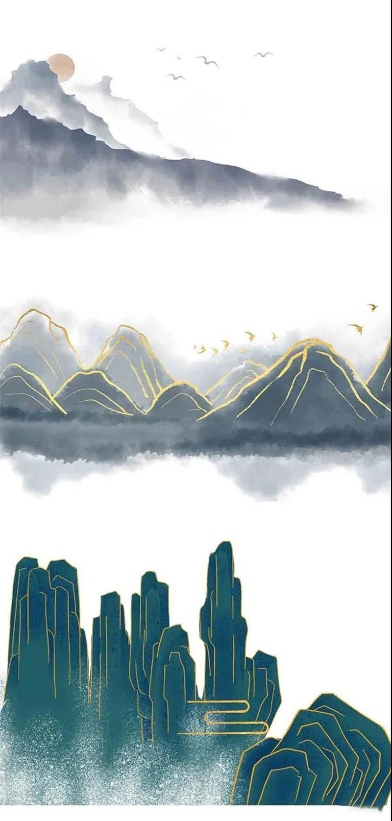 99款中国风山水祥云PNG免扣素材合集 图片素材 sucaiwan.com