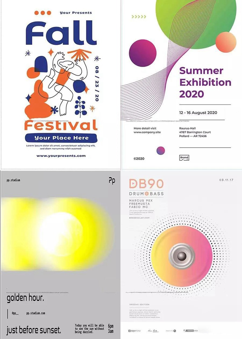 超设计感37款极简版式海报模板合集 图片素材 sucaiwan.com