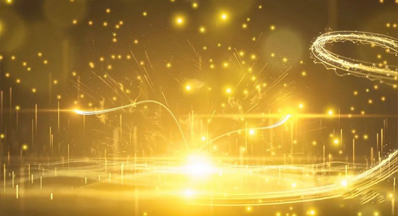 金色线条粒子光效背景图PSD海报模板 图片素材 sucaiwan.com