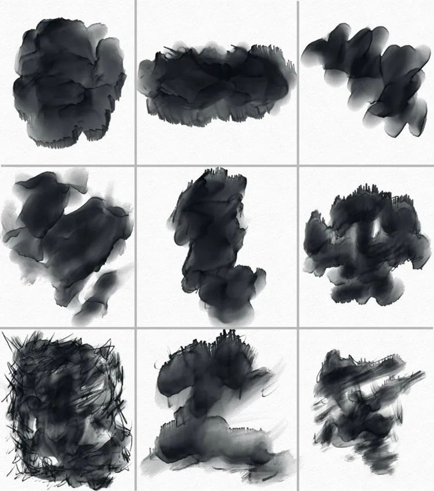 PS笔刷-水墨水彩中国风PS笔刷合集 笔刷资源 sucaiwan.com