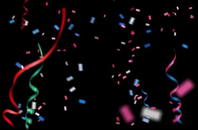 缤纷糖果彩色纸屑彩带超清透明JPG素材合集 图片素材 sucaiwan.com