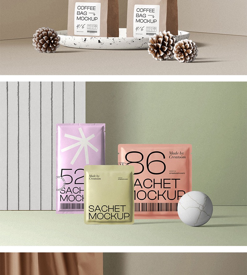 200款高级质感品牌VI样机PSD模板 图片素材 sucaiwan.com