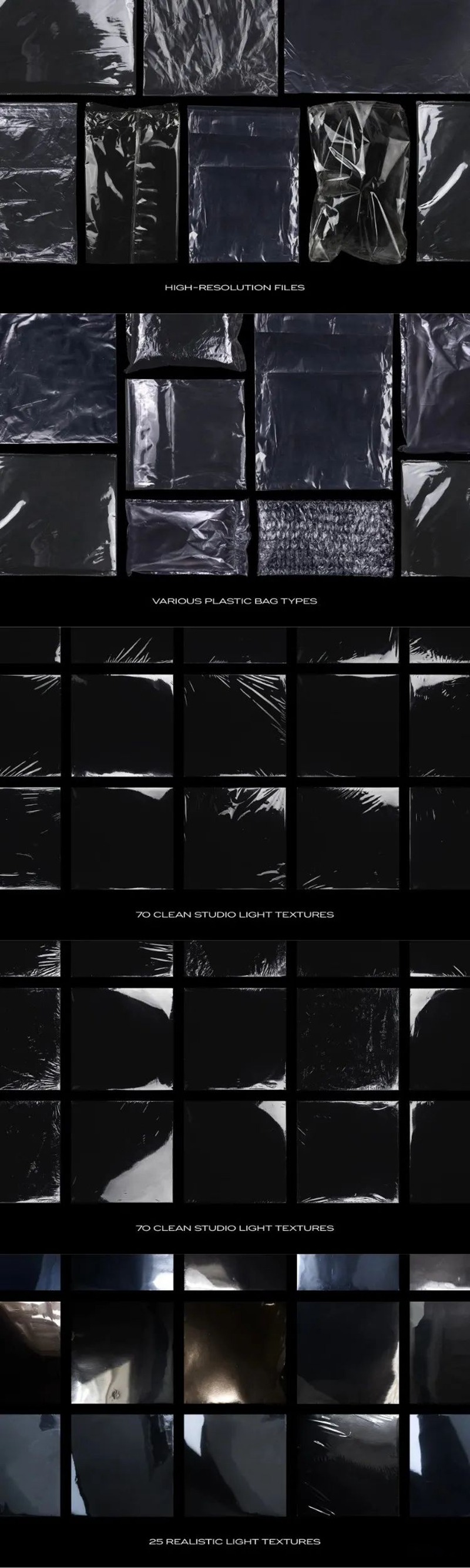 透明塑料薄膜叠层褶皱质感亮膜免扣PNG素材 图片素材 sucaiwan.com