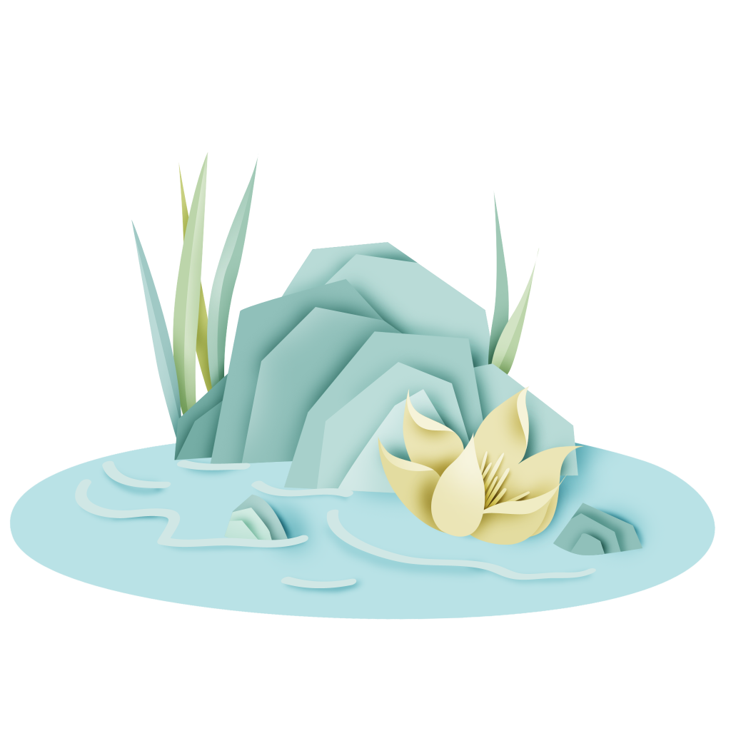 中国风复古烟青色清新山水剪纸元素景色PNG免扣素材 图片素材 sucaiwan.com