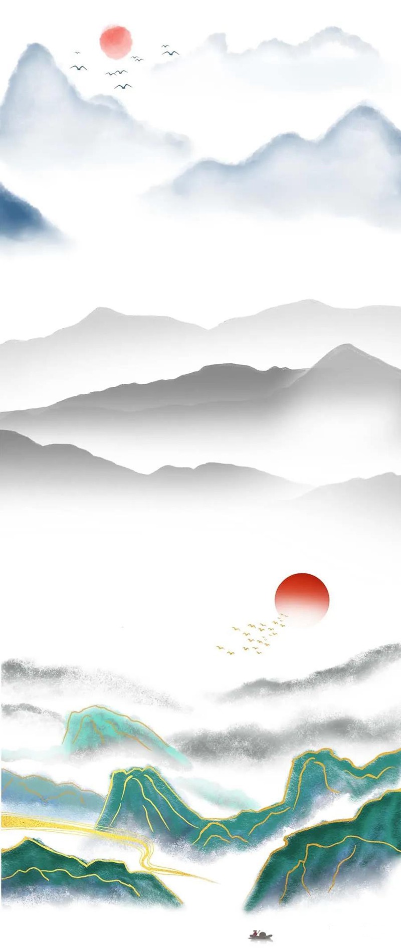 99款中国风山水祥云PNG免扣素材合集 图片素材 sucaiwan.com