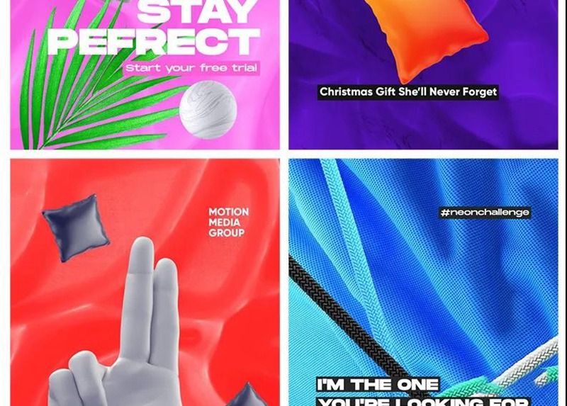 潮流抽象摇滚嘻哈图片手势艺术酸性海报背景PSD设计模板 图片素材 sucaiwan.com