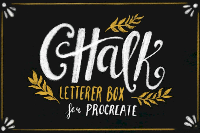Procreate笔刷-手写文字绘画粉笔笔刷素材下载 笔刷资源 sucaiwan.com