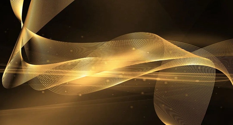 金色线条粒子光效背景图PSD海报模板 图片素材 sucaiwan.com