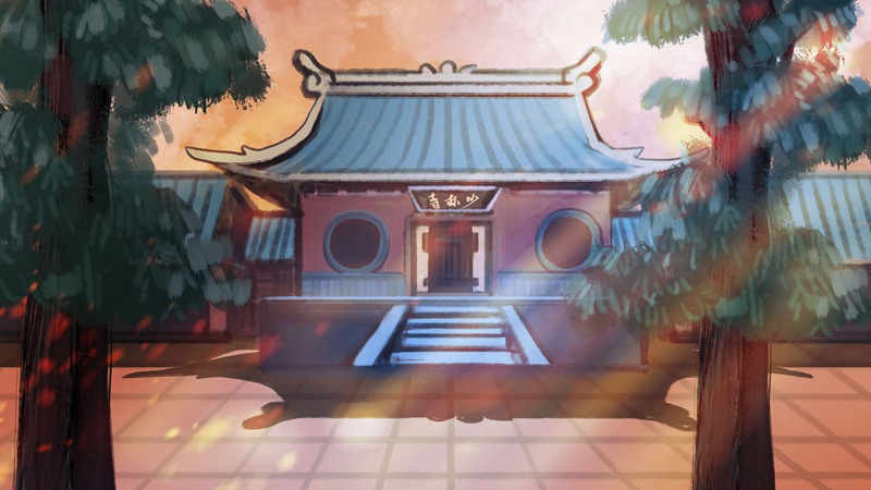 中国风中式古典国潮手绘风景古建筑鱼龙海报插画PSD模板 图片素材 sucaiwan.com