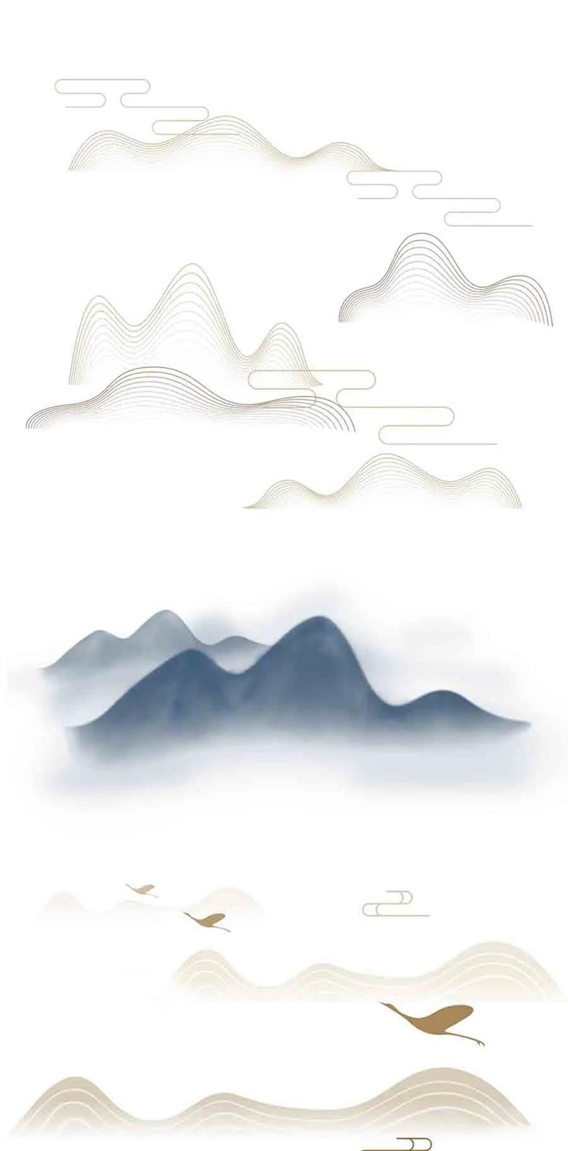 99款中国风山水祥云PNG免扣素材合集 图片素材 sucaiwan.com