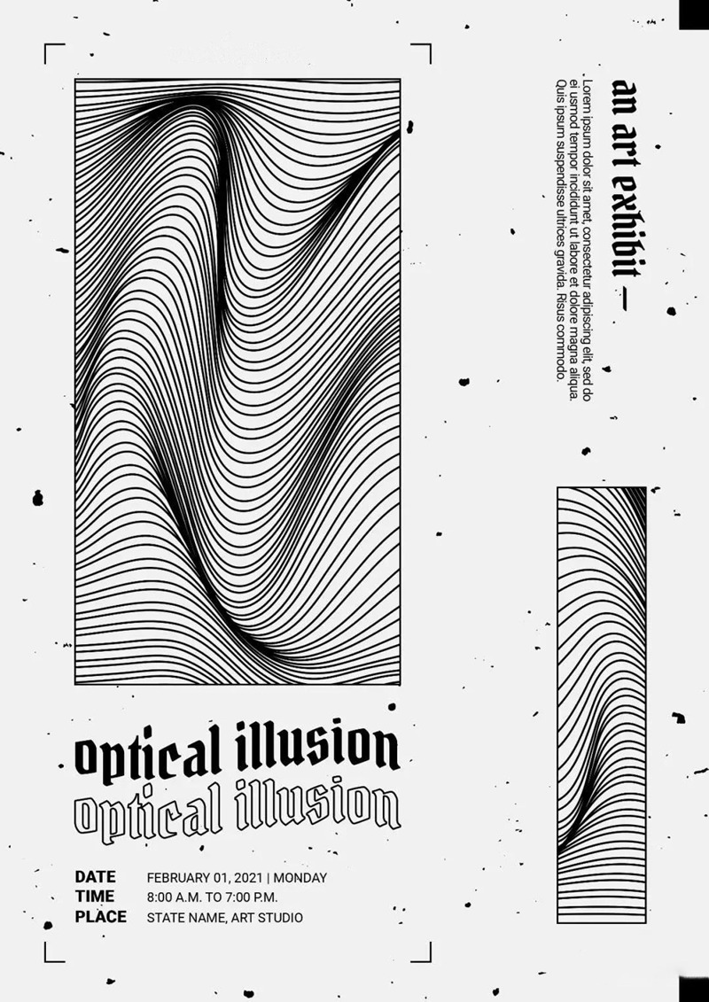 超设计感37款极简版式海报模板合集 图片素材 sucaiwan.com