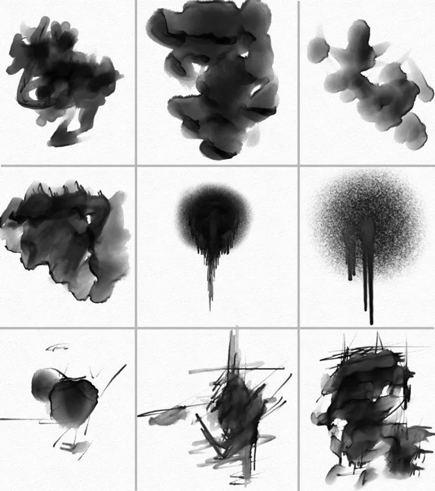 PS笔刷-水墨水彩中国风PS笔刷合集 笔刷资源 sucaiwan.com