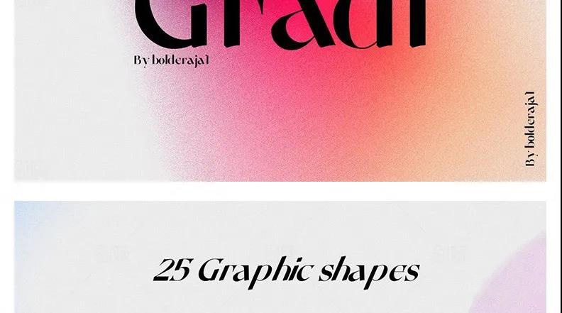 潮流复古抽象渐变模糊颗粒噪点纹理肌理海报背景光晕底纹设计素材 图片素材 sucaiwan.com