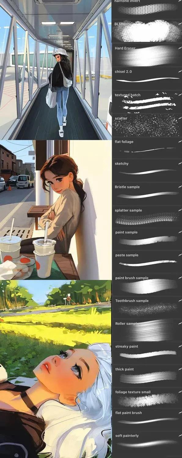 大佬笔下的率真女生作品459张+大佬的画人像专用2.0笔刷26款 图片素材 第15张-素材湾丨精选海外优质设计素材资源 大佬笔下的率真女生作品459张+大佬的画人像专用2.0笔刷26款 图片素材 sucaiwan.com