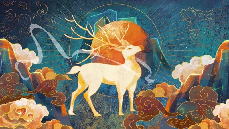 122款敦煌插画PSD源文件 图片素材 sucaiwan.com