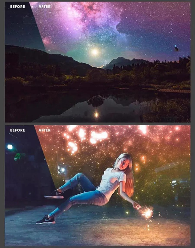 PS毛衣针织特效动作插件，PS老照片特效动作，PS水彩涂鸦特效动作 插件预设 sucaiwan.com