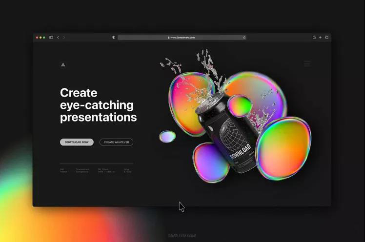 90款彩虹渐变金属镭射气泡PNG图片 图片素材 sucaiwan.com