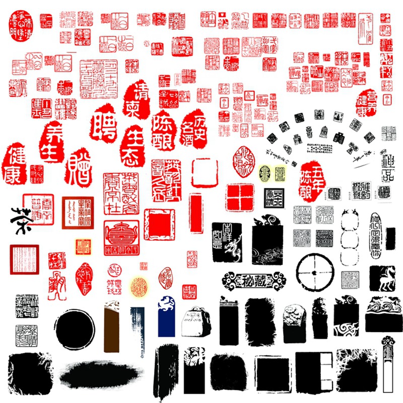 中式古风印章PSD模板素材 图片素材 sucaiwan.com