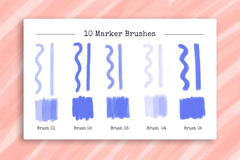 Procreate笔刷-马克笔画笔纹理笔刷素材资源 笔刷资源 第2张-素材湾丨精选海外优质设计素材资源 Procreate笔刷-马克笔画笔纹理笔刷素材资源 笔刷资源 sucaiwan.com