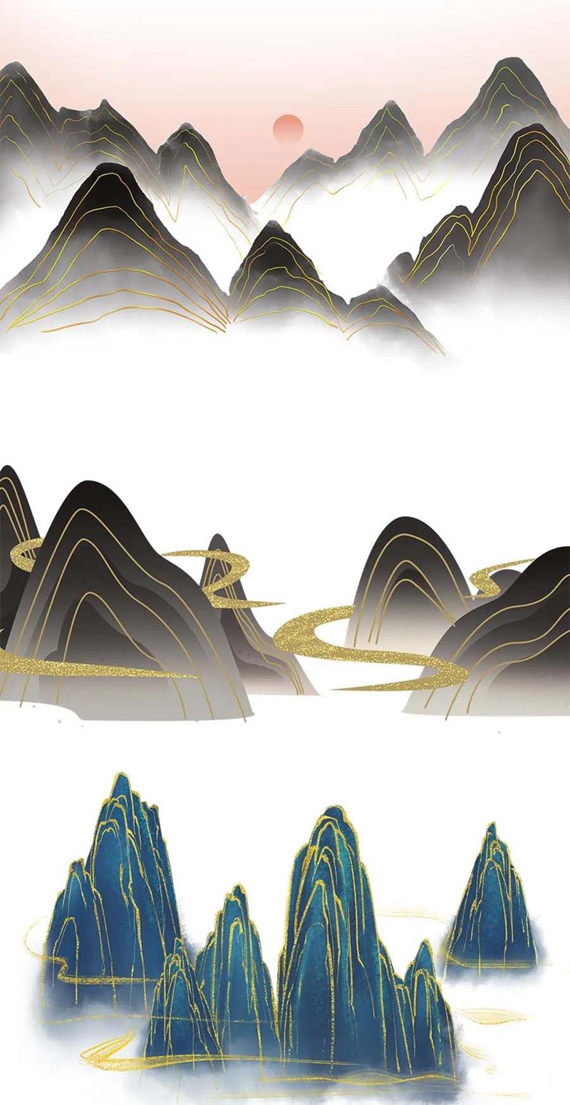 99款中国风山水祥云PNG免扣素材合集 图片素材 sucaiwan.com