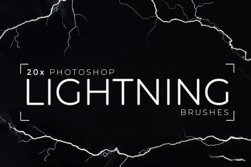 PS笔刷-逼真的闪电效果PS笔刷资源下载素材 笔刷资源 sucaiwan.com