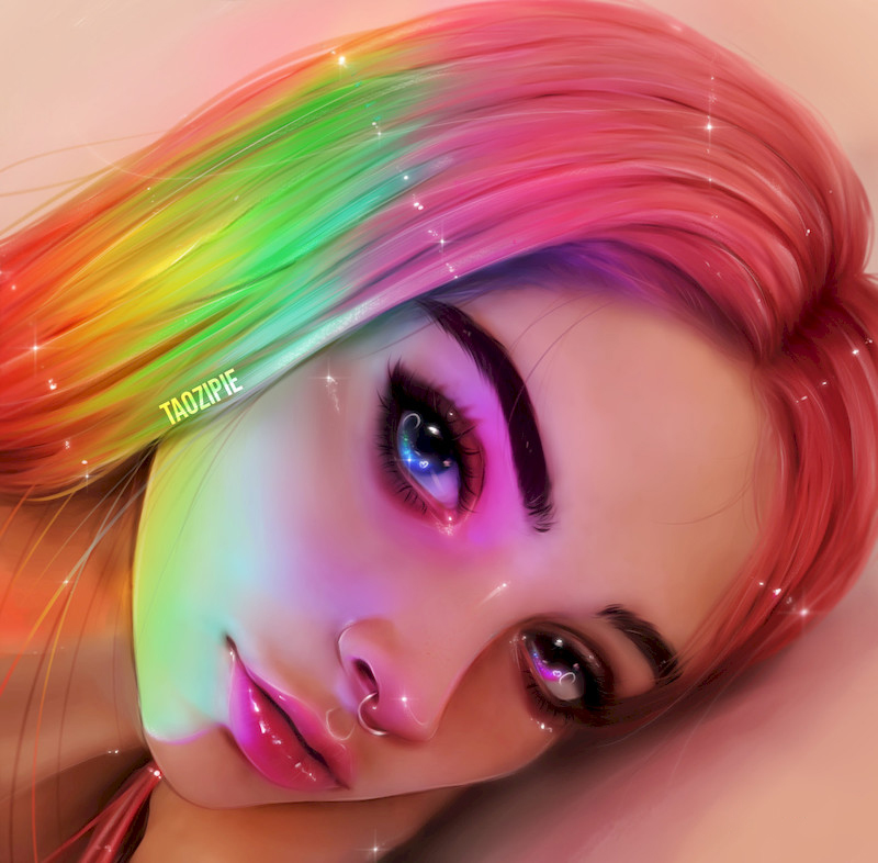 Procreate笔刷-美妆人像头发美瞳笔刷和色卡素材 笔刷资源 sucaiwan.com