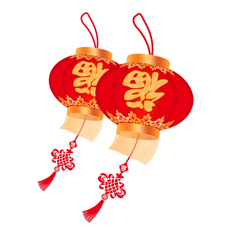 灯笼喜庆节日卡通手绘登录装饰PNG素材 图片素材 sucaiwan.com