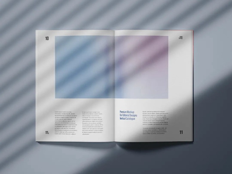 高端精装书籍杂志画册封面PSD样机 图片素材 sucaiwan.com