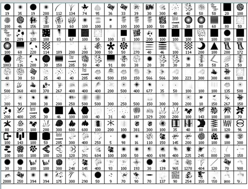 PS笔刷手绘抽象书法毛笔水墨素材包 笔刷资源 sucaiwan.com