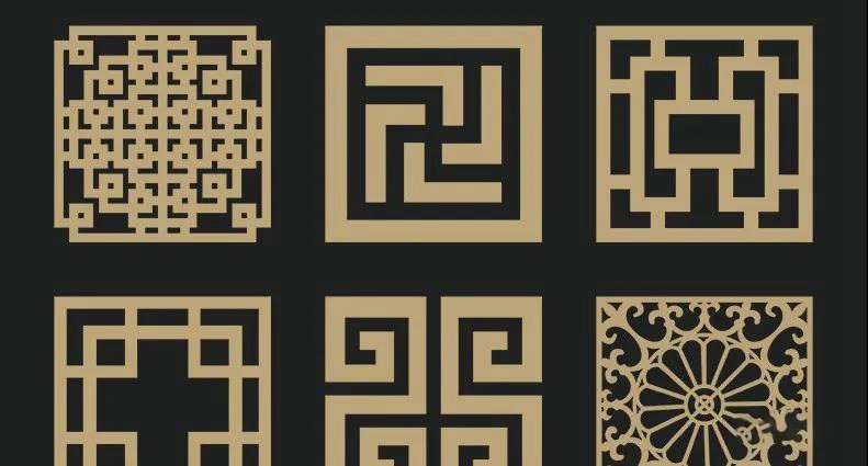 中式古典纹样免抠传统png装饰花纹EPS素材 图片素材 sucaiwan.com
