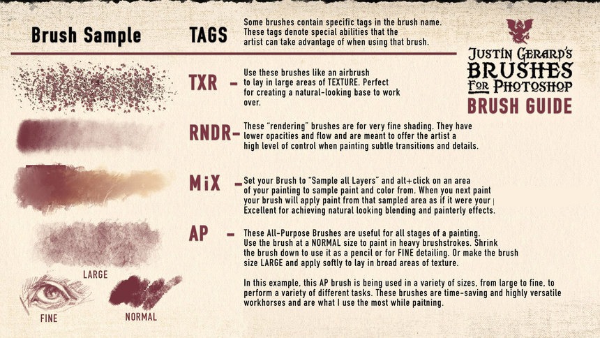 ps笔刷-铅笔水彩油彩CG怪兽怪物插画ps笔刷素材 笔刷资源 sucaiwan.com