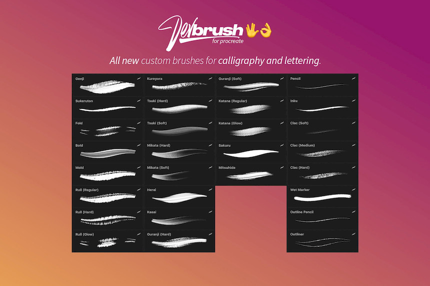 Procreate笔刷-手写书法墨水艺术字体笔刷素材下载 笔刷资源 第2张-素材湾丨精选海外优质设计素材资源 Procreate笔刷-手写书法墨水艺术字体笔刷素材下载 笔刷资源 sucaiwan.com