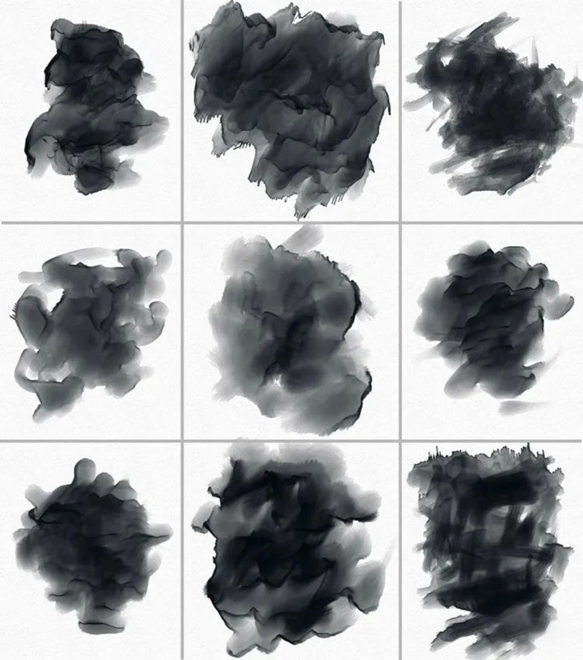 PS笔刷-水墨水彩中国风PS笔刷合集 笔刷资源 sucaiwan.com