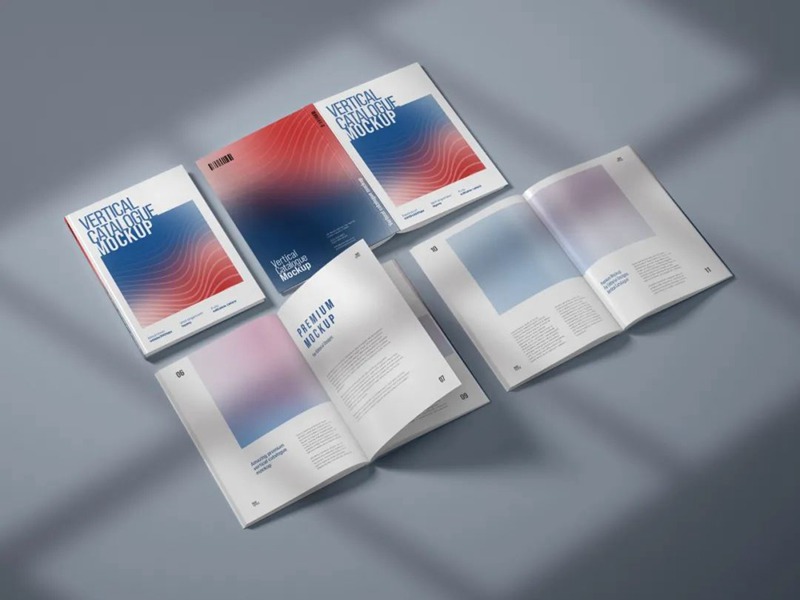 高端精装书籍杂志画册封面PSD样机 图片素材 sucaiwan.com