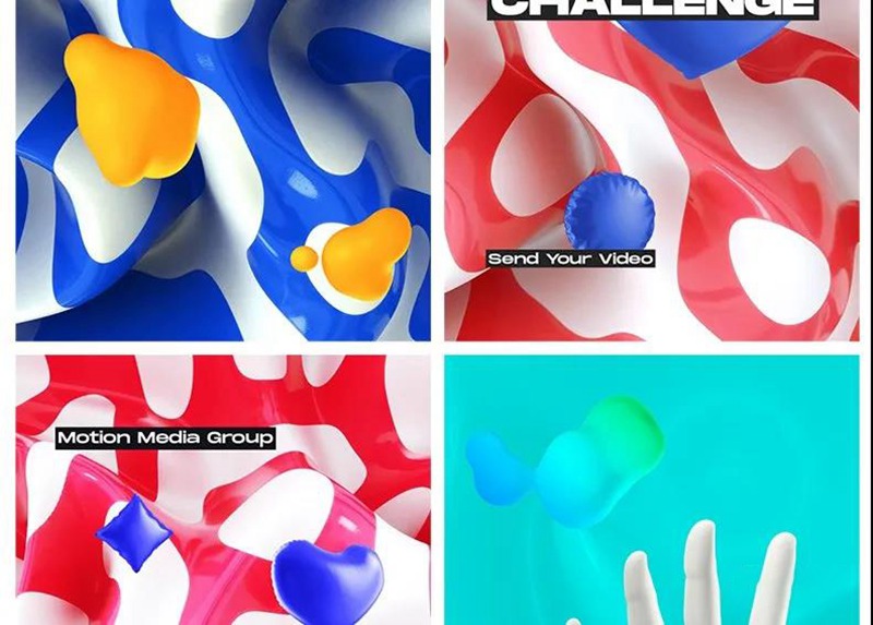 潮流抽象摇滚嘻哈图片手势艺术酸性海报背景PSD设计模板 图片素材 sucaiwan.com