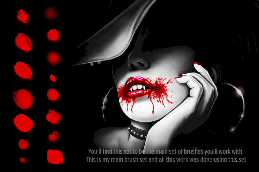 Procreate笔刷-铅笔丙烯酸颜料粉笔风格大师插画笔刷素材资源 笔刷资源 sucaiwan.com