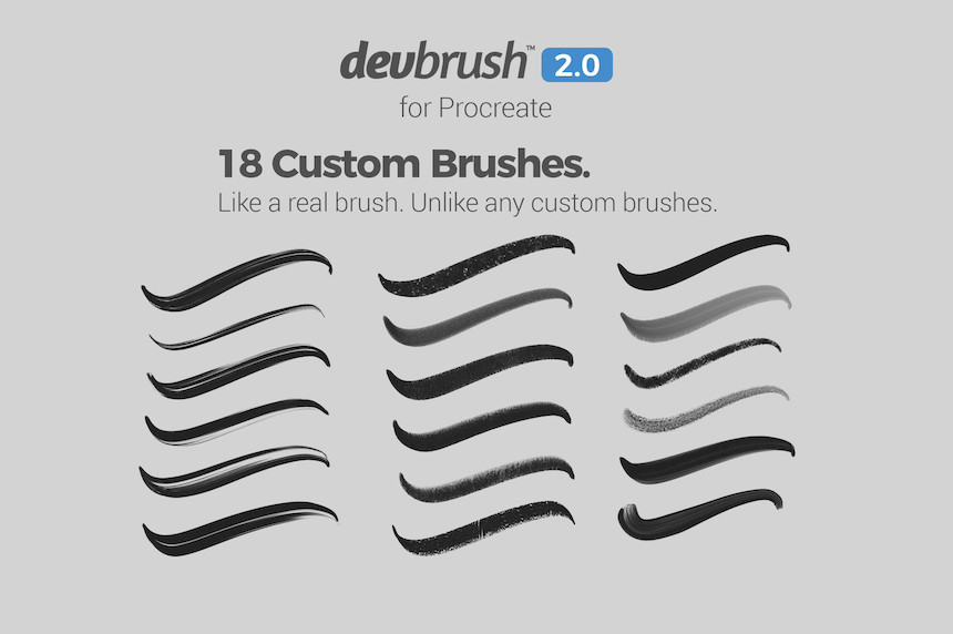 Procreate笔刷-DevBrush2.0手写艺术字体笔刷素材 笔刷资源 sucaiwan.com